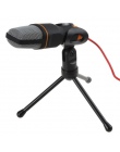 TGETH SF-666 mikrofon 3.5mm Jack przewodowy z stojak na statyw ręczny mikrofon dla PC rozmowę laptop do śpiewania karaoke