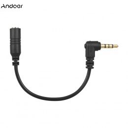 Andoer EY-S04 3.5mm 3 polak TRS kobiet do 4 biegunów TRRS męski kabel adaptera mikrofonu Audio Stereo mikrofon konwerter dla iPh