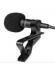 Przenośny Clip-on mikrofon przypinany typu lavalier 3.5mm Jack bez użycia rąk Mini przewodowy/a wielu kolor mikrofon kondensując