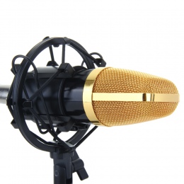 Uniwersalny czarny Studio mikrofon do nagrań Shock góra uchwyt na mikrofon pojemnościowy zacisk klip stojak Shockmount Mike zawi