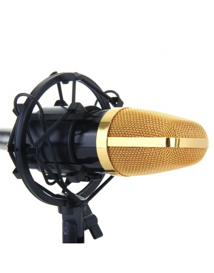 Uniwersalny czarny Studio mikrofon do nagrań Shock góra uchwyt na mikrofon pojemnościowy zacisk klip stojak Shockmount Mike zawi