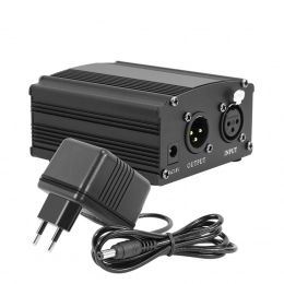 48 V zasilanie Phantom dla BM 800 mikrofon kondensujący Studio nagrań Karaoke dostarcza sprzęt do ue wtyczka Audio Adapter gniaz
