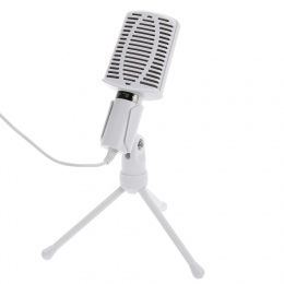 Profesjonalny mikrofon pojemnościowy 3.5mm Jack AUX przewodowy przenośny pulpitu blat mikrofon z stojak trójnóg dla komputer sta