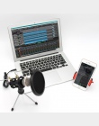 Mikrofon kondensujący do telefonu z stojak na komputer iphone nagrywania Podcasting telefonie Android karaoke usb mikrofon XIAOK