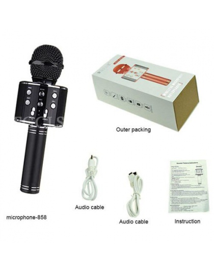 FGCLSY mikrofon bezprzewodowy Bluetooth WS858 mikrofon do karaoke głośnik ręczny odtwarzacz muzyczny mikrofon śpiew rejestrator 