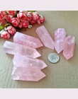 1 PC duża 100% kamień naturalny różowy różowe kryształki kwarcowe kamień punkt uzdrowienie kryształ kamień 50-60mm i 70-75mm