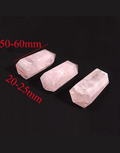 1 PC duża 100% kamień naturalny różowy różowe kryształki kwarcowe kamień punkt uzdrowienie kryształ kamień 50-60mm i 70-75mm