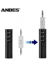 ANBES samochodowy Bluetooth AUX 3.5mm Jack odbiornik Bluetooth zestaw głośnomówiący Bluetooth Adapter nadajnik samochodowy Auto 