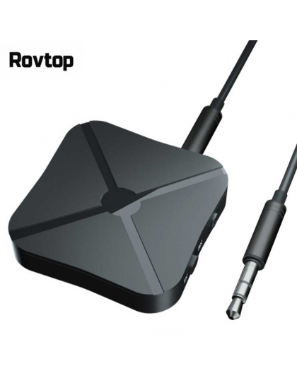 Rovtop 2 w 1 bezprzewodowy zestaw słuchawkowy Bluetooth 4.2 odbiornik Audio nadajnik do telewizora 3.5mm AUX Adapter Bluetooth d