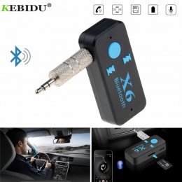 Kebidu X6 Adapter Bluetooth odbiornik Auto samochód Bluetooth Aux zestaw wsparcie TF karty A2DP Audio Stereo zestaw głośnomówiąc