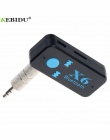 Kebidu X6 Adapter Bluetooth odbiornik Auto samochód Bluetooth Aux zestaw wsparcie TF karty A2DP Audio Stereo zestaw głośnomówiąc