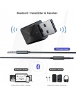 Rovtop prawdziwe Stereo Bluetooth 5.0 Audio odbiornik nadajnik Mini 3.5mm AUX nadajnik Bluetooth bezprzewodowy adapter do TV PC 