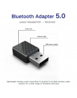 Nowy 5.0 Audio Bluetooth odbiornik nadajnik Mini 3.5mm AUX Jack Stereo nadajnik Bluetooth dla TV PC samochodów bezprzewodowy Ada