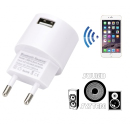 Odbiornik Bluetooth V4.2 audio adapter ładowarka AC biały kolor 110 V do 240 V biały kolor ue wtyczka ue z USB i 3.5mm port