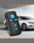 CALETOP X6 Bluetooth 5.0 odbiornik 3.5mm AUX Car Audio Audio muzyka z mikrofonem zestaw głośnomówiący bezprzewodowy wspornik ada