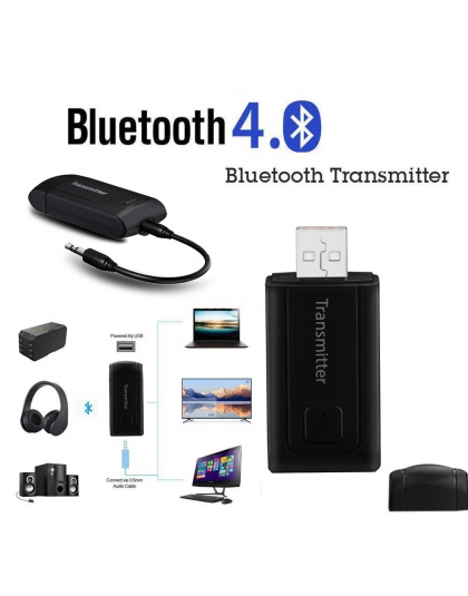 Mini bezprzewodowy nadajnik bluetooth Stereo kabel AUX dla TV telefon PC Y1X2 MP3 MP4 TV PC wtyczka USB upuść zakupy