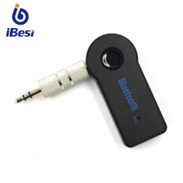 IBESI Bluetooth odbiornik bezprzewodowy Bluetooth AUX Jack 3.5mm zestaw głośnomówiący muzyka nadajnik dźwięku z mikrofonem zesta