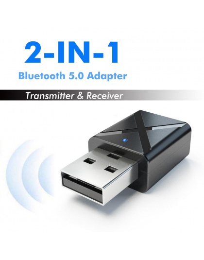Ostart Bluetooth 2 w 1 5.0 nadajnik-odbiornik 3.5mm Aux A2DP, AVRCP bezprzewodowy zestaw słuchawkowy Stereo Adapter Audio do PC 