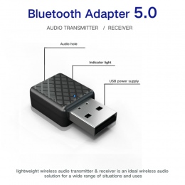 Bluetooth 5.0 nadajnik-odbiornik 3.5mm Stereo Audio dźwięk muzyka klucz adapter do TV PC słuchawki głośniki