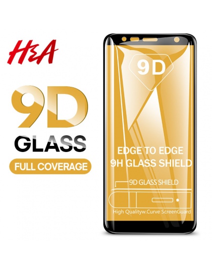 H & A 9D szkło hartowane dla Samsung Galaxy J4 Plus J6 J8 A6 A8 A7 2018 ochraniacz ekranu A5 a3 A7 2017 szkło ochronne Film