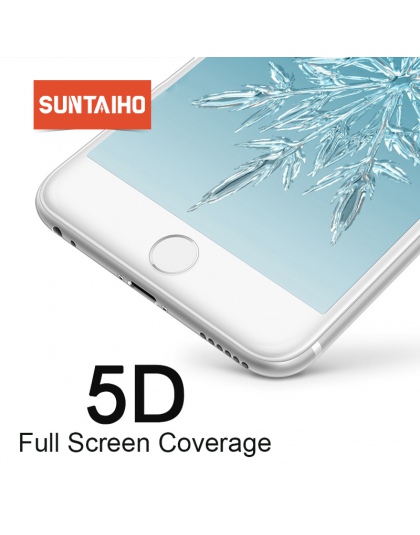 Suntaiho do iphone 7 szkło iphone 6 S X 8 Plus szkło hartowane dla iphone X XR XS Max ochraniacz ekranu 5D pełna pokrywa zimna r