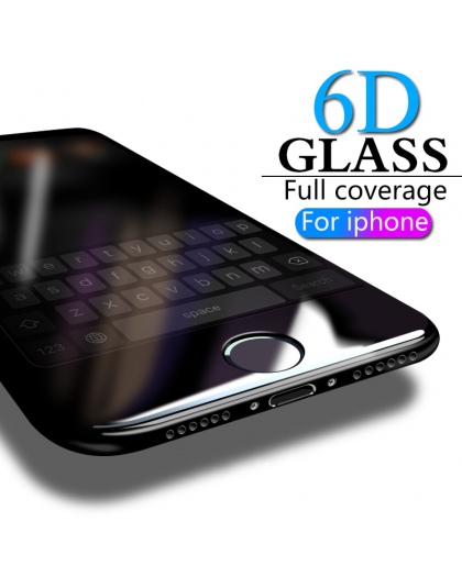 6D pełna pokrywa szkło hartowane dla iphone 8 7 6 6 S Plus X XS MAX szkła iphone 7 8 x ochraniacz ekranu szkło ochronne na iphon