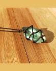 Kryształ kwarcowy kamień niebieski-zielony fluoryt leczenie kamień fluorytu Ornament fluoryt wisiorek z losowym ręcznie tkane pl