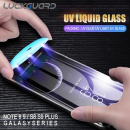 5D UV płynnego zakrzywione pełne kleju hartowanego szkła dla Samsung Galaxy S8 S9 10 Plus uwaga 8 9 S10 folia ochronna na ekran 