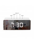 LED lustro budzik zegar cyfrowy drzemki tabeli zegar stołowy zegar obudzić światło elektroniczny duży czas wyświetlania temperat