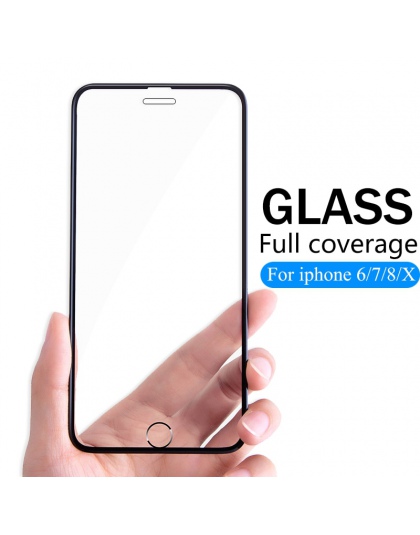 7D szkło ochronne dla iphone 6 7 8 6 S Plus X XS MAX XR szkła iphone 7 8x6 XS ochraniacz ekranu szkło hartowane na iphone 7 8