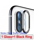 Dla iPhone X XS MAX 8 7 Plus szkło hartowane + metalowy pierścień ochronny na tylne soczewki osłona obiektywu dla iPhone XR iPho