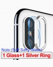Dla iPhone X XS MAX 8 7 Plus szkło hartowane + metalowy pierścień ochronny na tylne soczewki osłona obiektywu dla iPhone XR iPho
