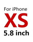 Pełna pokrywa szkło hartowane na iPhone XS Max XR X przeciwwybuchowa folia ochronna na ekran dla iPhone 6 6 s 7 8 Plus 5 5S 5C S