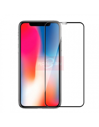 Pełna pokrywa szklana na iPhone XS MAX ochraniacz ekranu szkło hartowane dla iPhone XR X 3D zakrzywiona krawędź szkło ochronne e