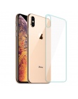 Jasne przód + tył 2 sztuk ochronne szkło hartowane dla iPhone XS Max XR XS X 7 8 6 6 s Plus 5S SE 5 ekran Protector tylna folia 