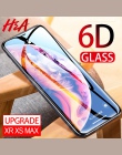 H & A szkło ochronne na dla iPhone X XS Max XR hartowane folia ochronna na ekran 0.25mm 6D zakrzywione krawędzi szkła XR XS Max 