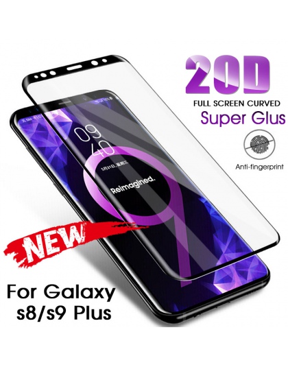 20D pełna zakrzywione szkło hartowane dla Samsung Galaxy S8 S9 Plus uwaga 8 9 Screen Protector dla Samsung S6 S7 Plus S8 folia o