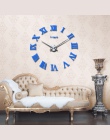 Promocja nowy wystrój domu duże rzymskie lustro moda nowoczesne zegary kwarcowe salon diy zegar naklejany na ścianę zegarek darm