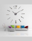 Oferta specjalna 3d duże akrylowe lustrzany zegar ścienny krótkie diy zegarek kwarcowy martwa natura zegary dekoracja do domu sa
