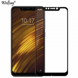 2 sztuk pełna pokrywa szklana Xiaomi Pocophone F1 ochraniacz ekranu szkło hartowane Xiaomi Pocophone F1 folia ochronna Pocofone 