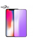 0.23mm 3D zakrzywione szkło hartowane dla iPhone X RONICAN miękka krawędź o wysokiej rozdzielczości blokujące niebieskie światło