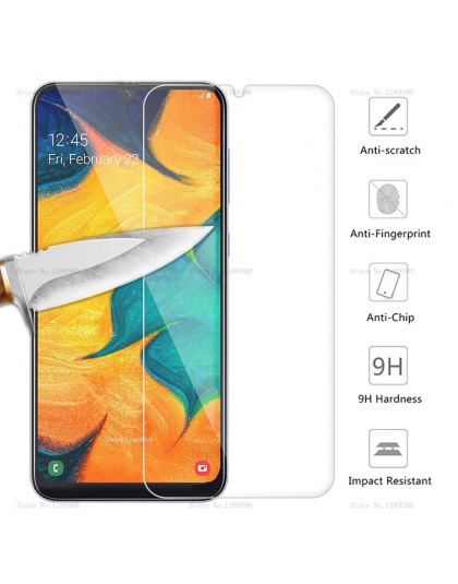 Szkło hartowane dla Samsung Galaxy A30 A50 ochraniacz ekranu 9 H folia ochronna na 30 SM A305FD A505FD M M10 M20 M30 A10