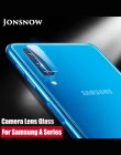 JONSNOW dla Samsung A7 2018 szklana kamera do A8 Plus 2018/J4 J6 J8 2018 J610F Screen Protector wyczyść folia ochronna na obiekt