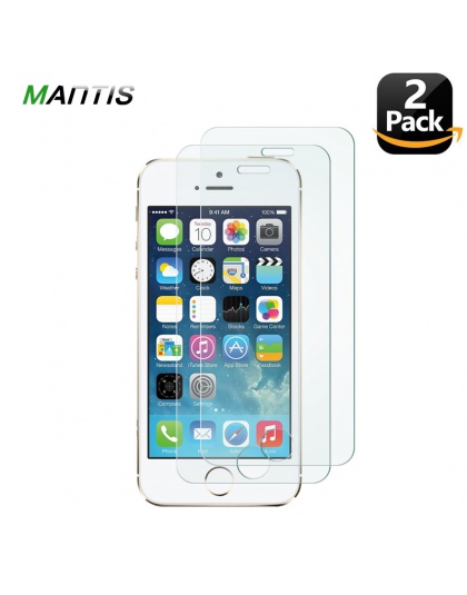 MANTIS 2.5D 0.26 MM [2 opakowanie] szkło ochronne na IPhone 5S 4 Screen Protector dla IPhone 5 SE 6 6 S 7 8 Plus X XS Max XR Fil