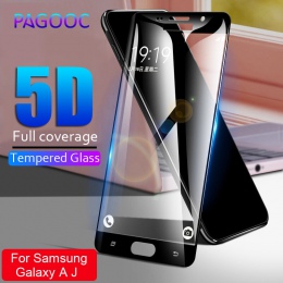 5D szkło hartowane dla Samsung Galaxy A5 A7 A3 J5 J3 J7 2016 2017 A510 A520 pełna pokrywa folia ochronna na ekran 9 H ochronne