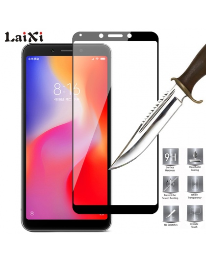 Laixi pełna ochrona szkło hartowane dla Xiaomi Redmi 6 uwaga 7 5 ekranu 9 H szkło ochronne dla Xiaomi Redmi 6A 6 Flim