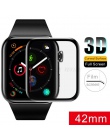 3D szkło hartowane dla Apple obserwować 38mm 42mm 40mm 44mm seria 4 3 2 1 pełny pokrywa folia ochronna na ekran z zakrzywionymi 