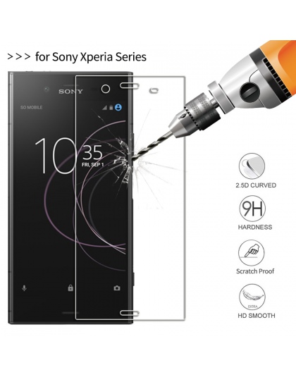 2.5D 9 H szkło hartowane do Sony Xperia 1 XZ4 XZ3 X XZ1 X Compact XA1 XA Ultra XZ XZS XZ2 XZ Premium szkło hartowane