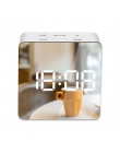LED lustro budzik zegar cyfrowy drzemki tabeli zegar stołowy zegar obudzić światło elektroniczny duży czas wyświetlania temperat
