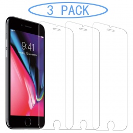 Ascromy 3 sztuk dla iPhone 8 Plus osłona ekranu 2.5D szkło hartowane 9 H ochrona dla iPhone 7 6 6 S X XS Max XR Screenprotector